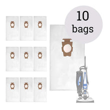 Stack of 10 white synthetic F Style vacuum bags for Kirby cleaners.
