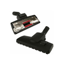 Universal vacuum floor tool with retractable brush strips for scratch-free timber cleaning.